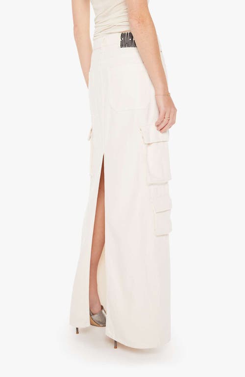 MOTHER MOTHER THE FUN DIP DENIM CARGO MAXI SKIRT 