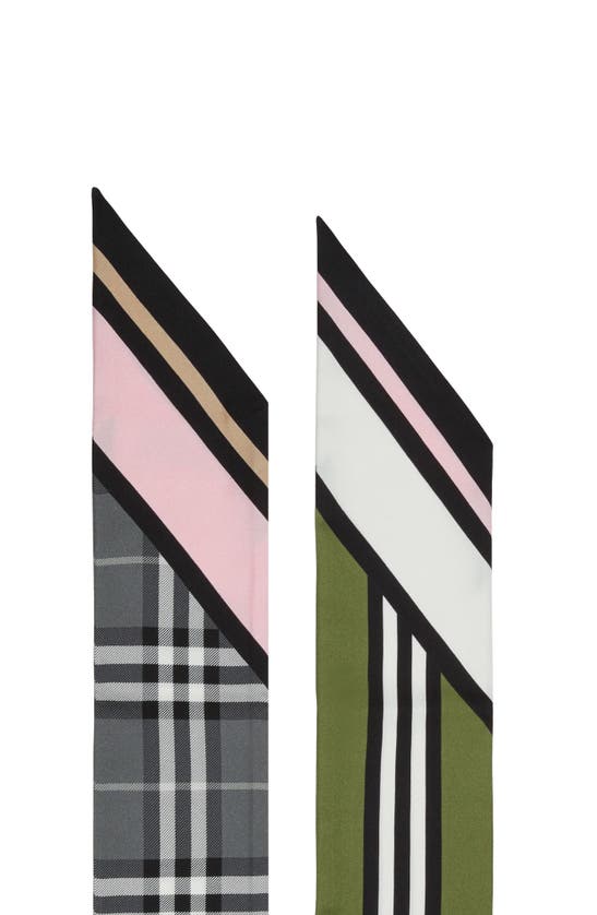 Burberry Triple Check Monogram Silk Scarf