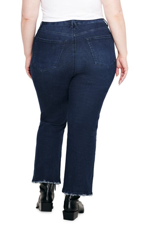 Shop Good American Good Legs Crop Mini Bootcut Jeans In Blue224