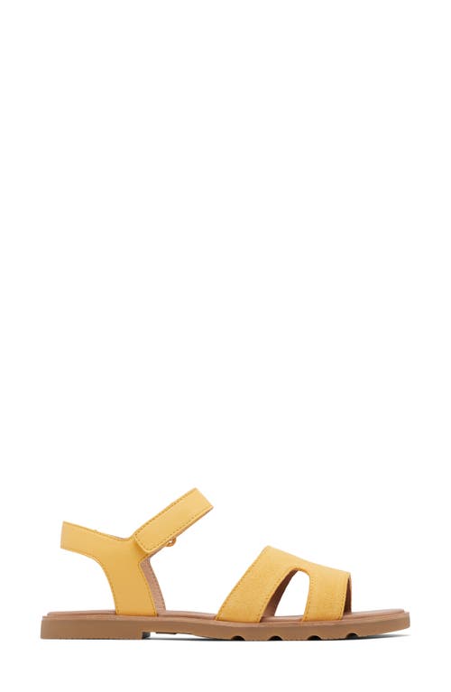 Sorel Ella Iii Ankle Strap Sandal In Yellow Ray/gum 16