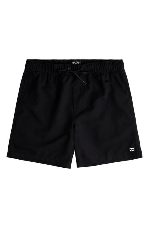 Billabong All Day Layback Swim Trunks in Black at Nordstrom, Size Small