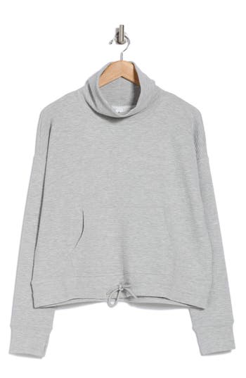 90 Degree By Reflex Ottoman Pullover Sweatshirt In Heather Grey