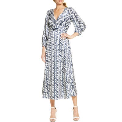 Ali & Jay New Horizons Satin Midi Dress, Blue