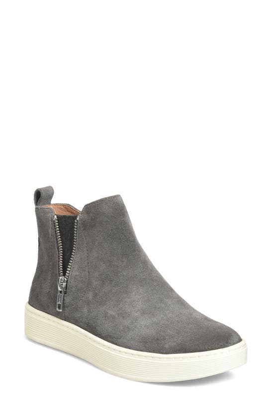 Söfft Britton Zip Water Resistant High Top Sneaker In Smoke Suede ...