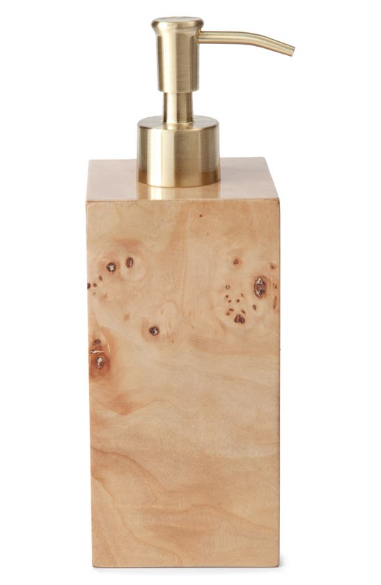 Kassatex Mesa Burl Wood Lotion Dispenser In Neutral