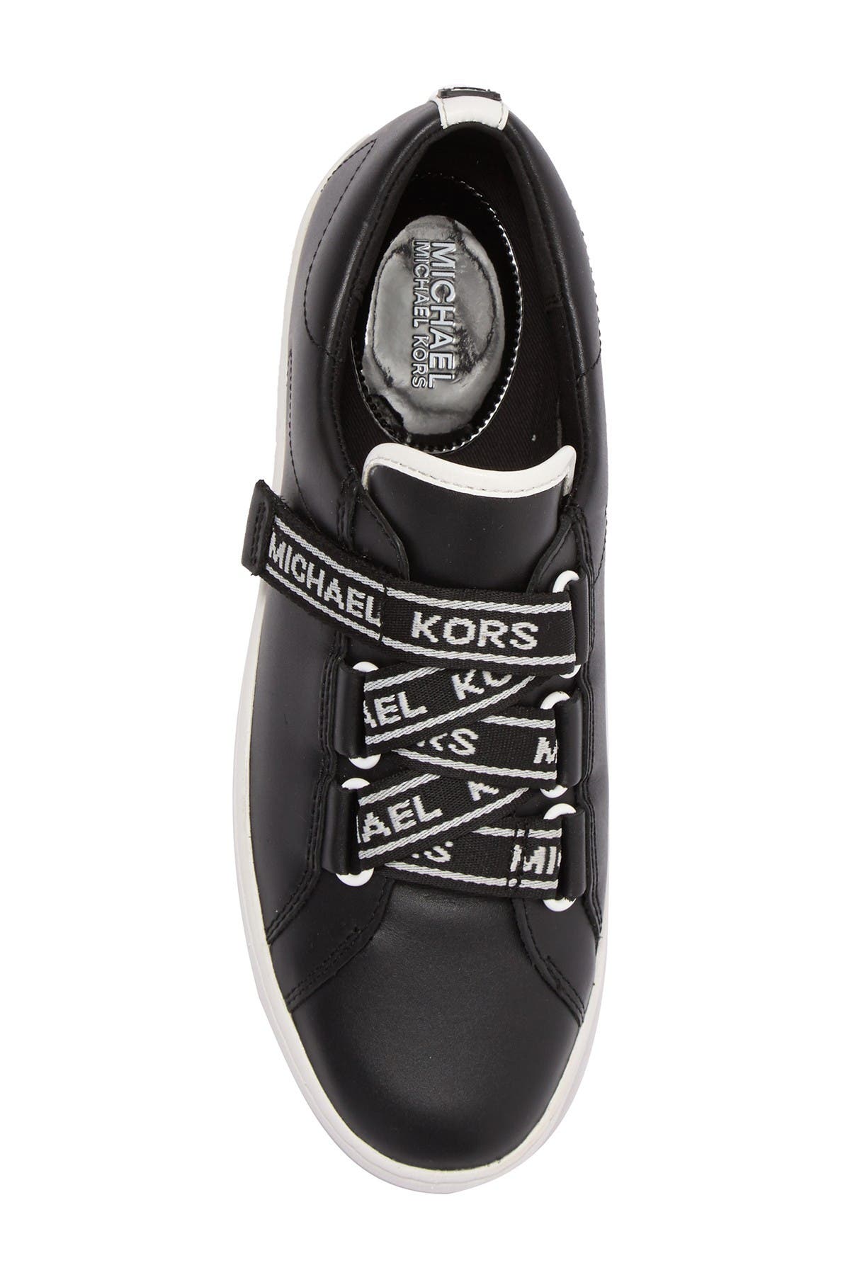 michael kors casey logo tape leather sneaker