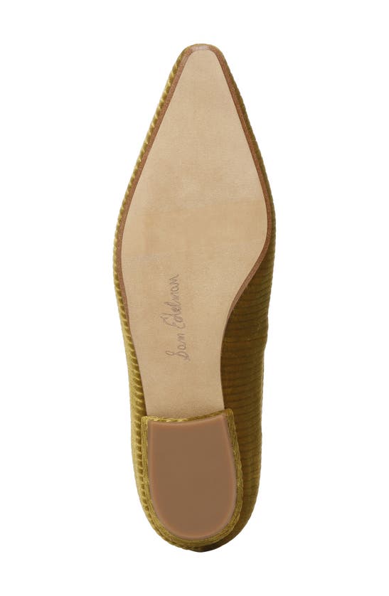 Shop Sam Edelman Janina Pointed Toe Flat In Green Chartreuse