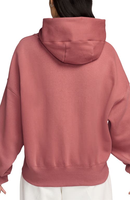 Shop Nike Sportswear Phoenix Fleece Pullover Hoodie In Canyon Pink/sail