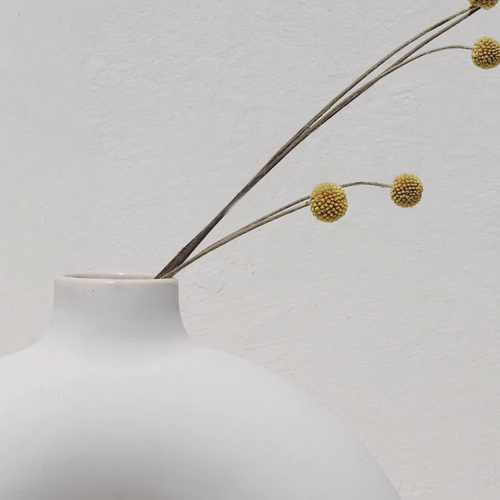 Osmos Studio Half Polo Vase In Off White