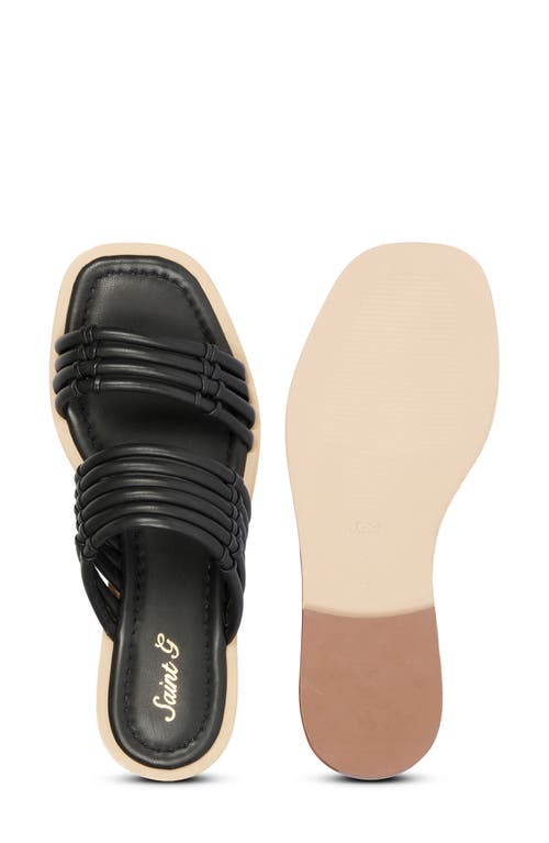 Saint G Zoya Slide Sandal In Black