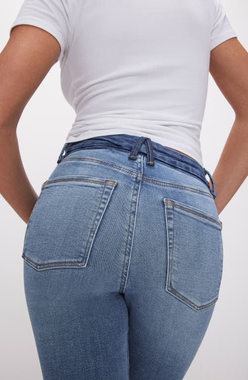 Good American Good Waist Two-tone Skinny Jeans In Indigo617