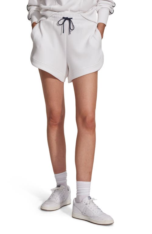 Ollie High Waist Sweat Shorts in White