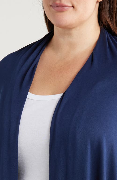 24SEVEN COMFORT APPAREL 24SEVEN COMFORT APPAREL OPEN FRONT LONG CARDIGAN 