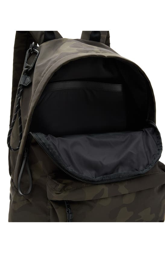 Shop Allsaints Carabiner Nylon Backpack In Dark Camo Green