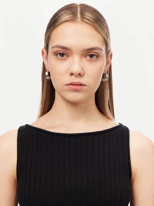 Gobi Mongolian Cashmere Cashmere Crop Top In Black