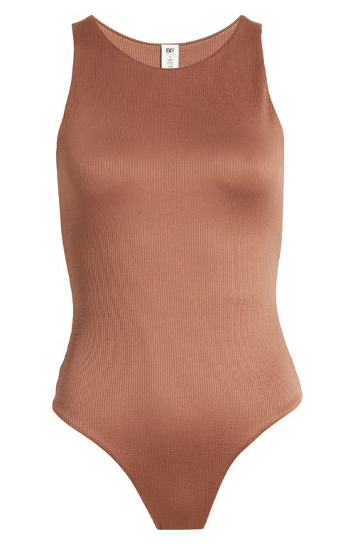 Shop Bp. Butter Tank Bodysuit In Brown Topaz