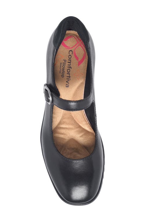 Shop Comfortiva Debbie Mary Jane Wedge In Black