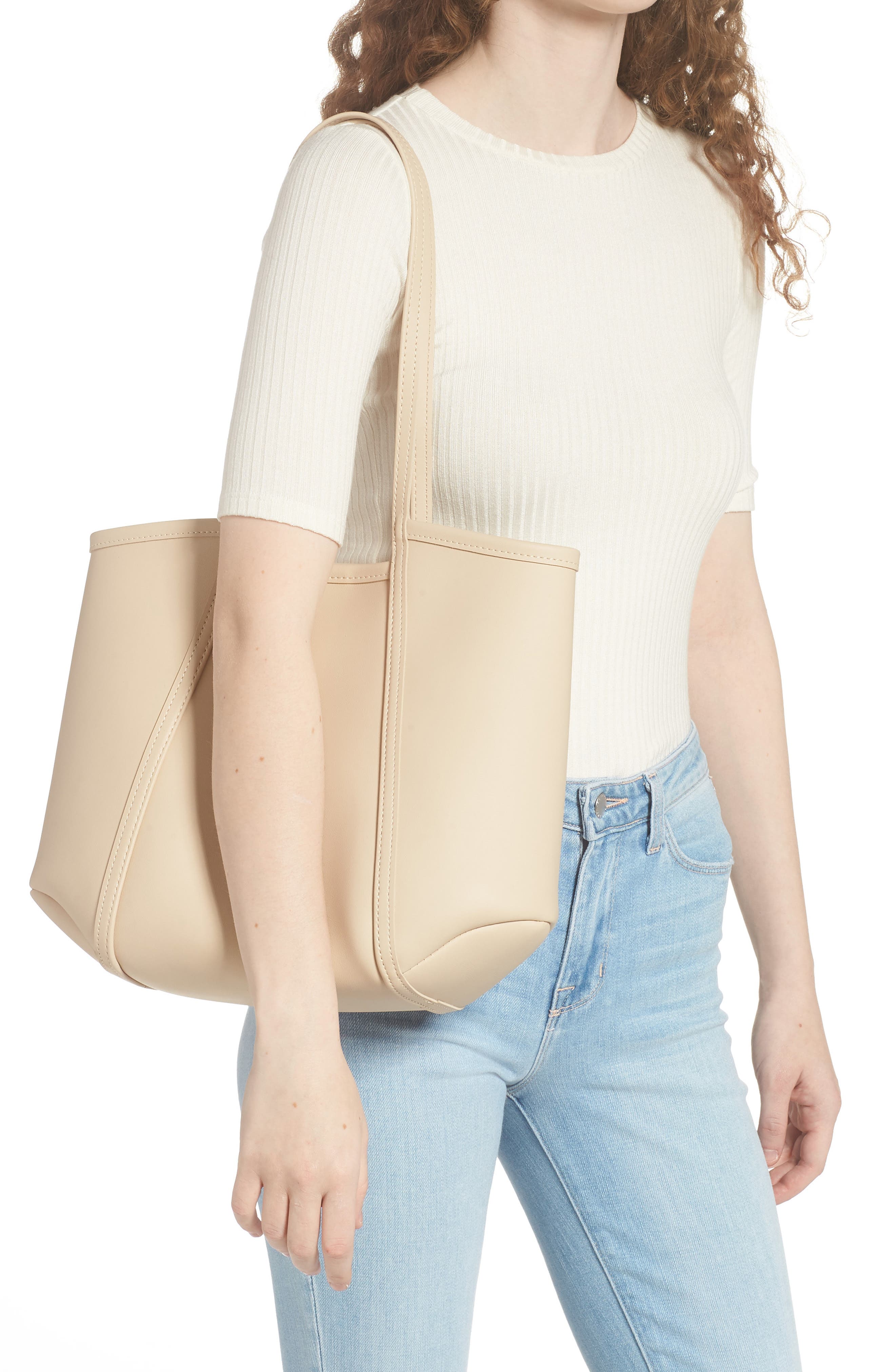 nordstrom faux leather tote