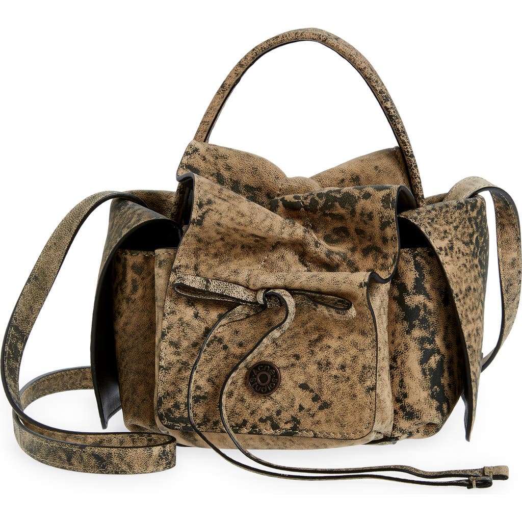 Acne Studios Multipocket Mini Leather Handbag In Brown
