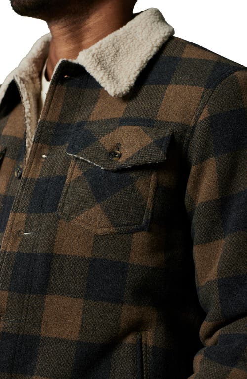 The Normal Brand Buffalo Plush Fleece Lined Jacket In Chestnut Buffalo