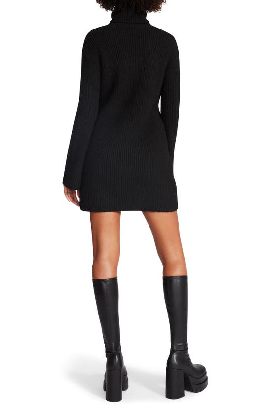 Steve Madden Abbie Womens Knit Short Sweaterdress In Black