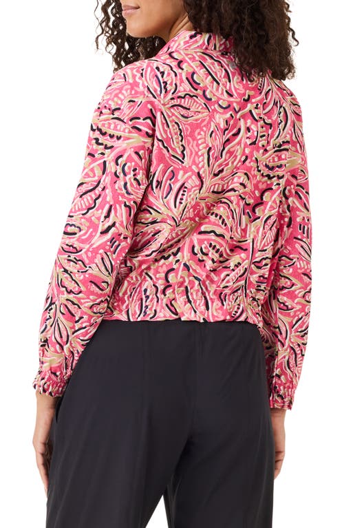 Nz Active By Nic+zoe Shadow Floral Tech Stretch Jacket In Pink Multi