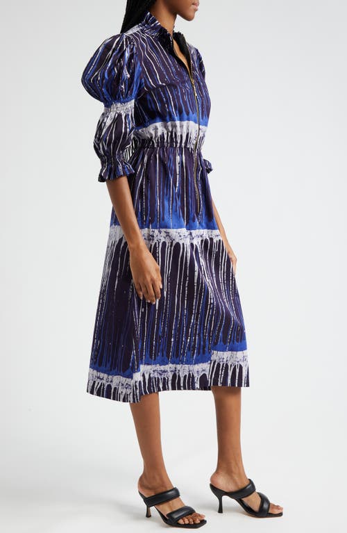 Shop Busayo Alaiye Midi Dress In Blue