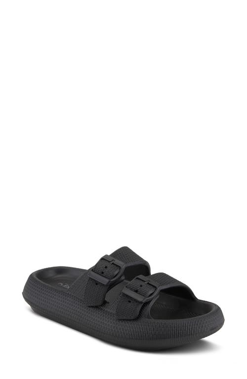 Flexus By Spring Step Bubbles Waterproof Slide Sandal In Black