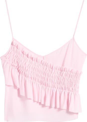 Mistress Rocks Shirred Crop Ruffle Camisole | Nordstrom