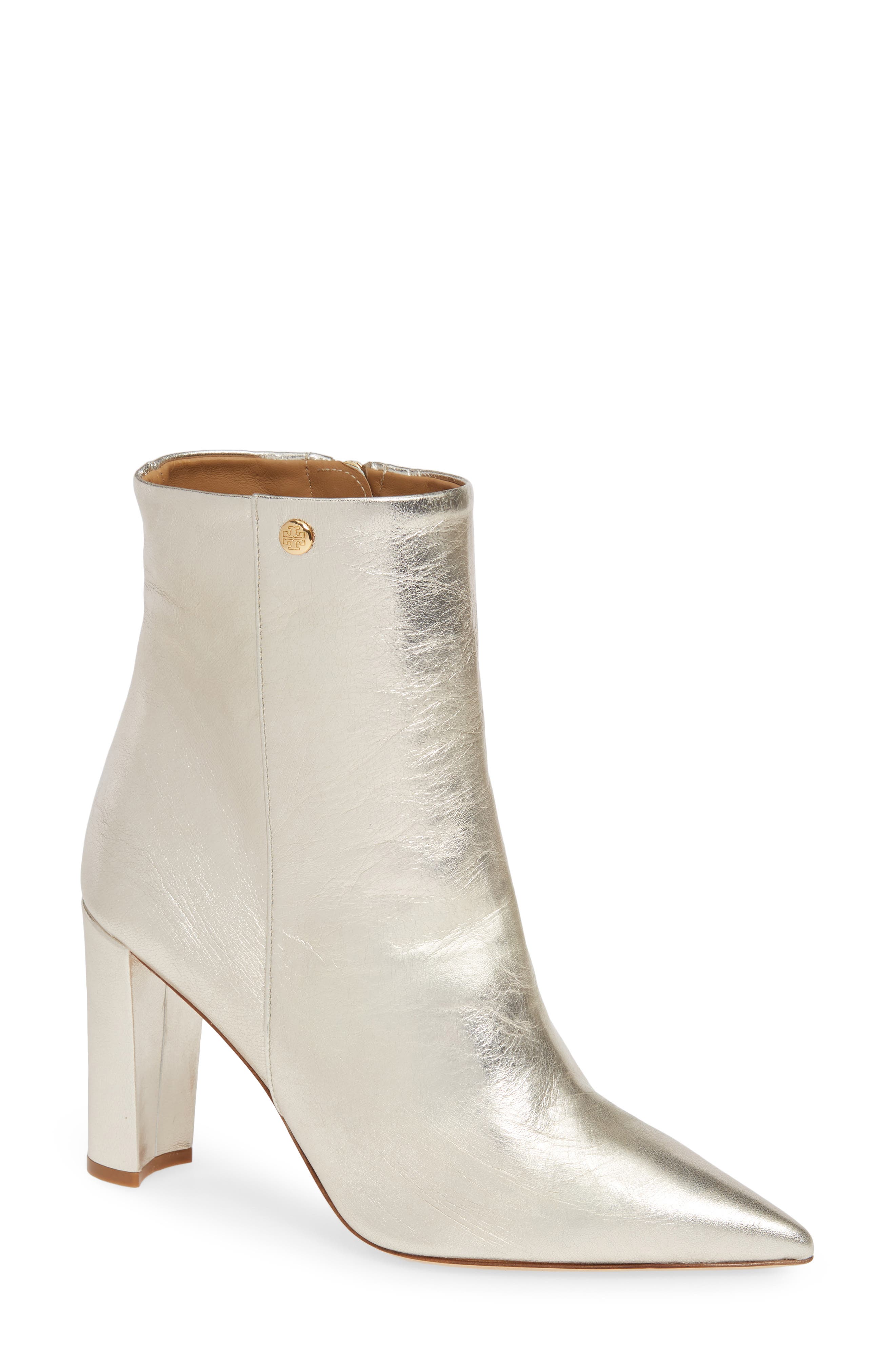 Tory Burch Penelope Pointy Toe Bootie, Metallic
