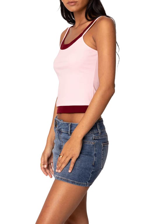 Edikted Element Layered Camisole In Light-pink