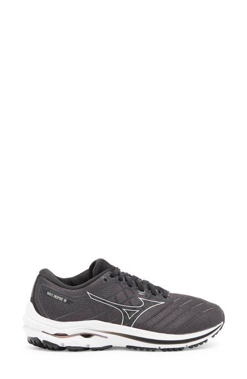 Shop Mizuno Wave Inspire 18 Running Shoe In Black/silver
