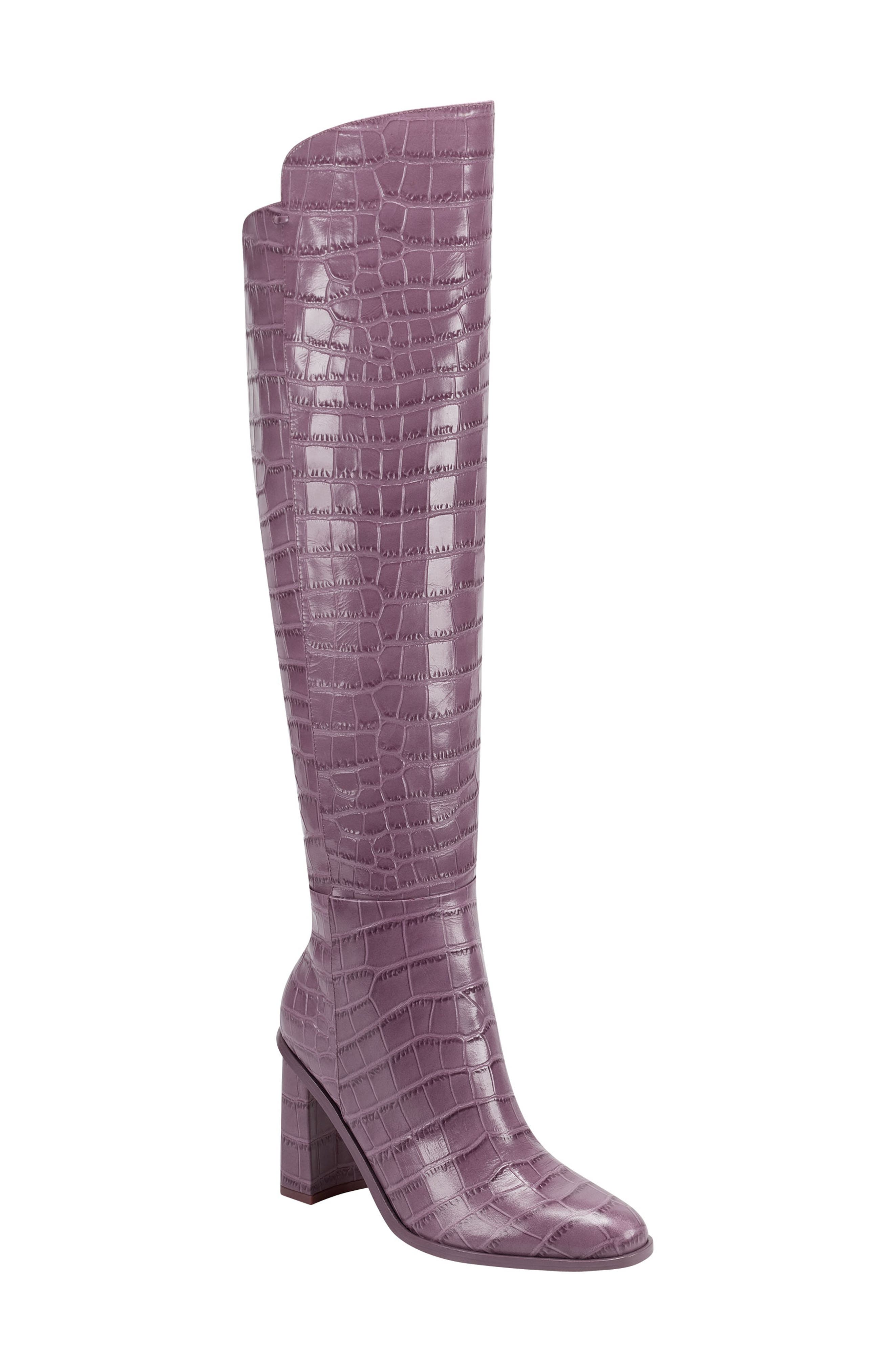 purple croc boots