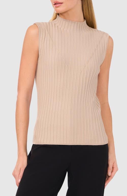 Shop Halogenr Halogen(r) Mock Neck Sleeveless Sweater In Coastal Beige