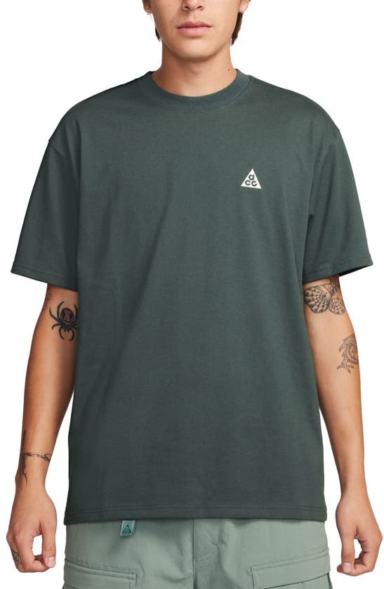 Shop Nike Acg Performance T-shirt In Vintage Green