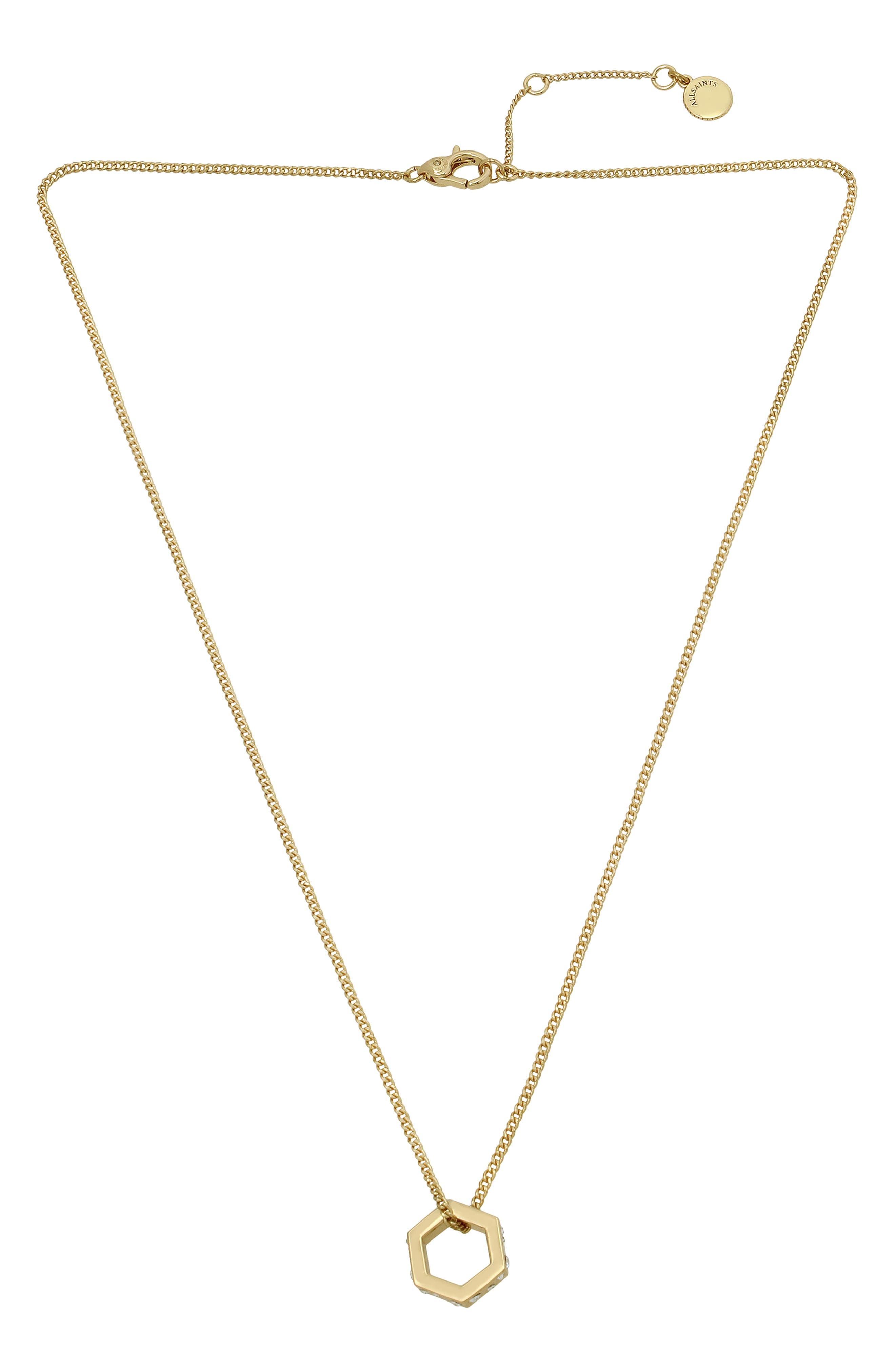 tory burch hexagon necklace