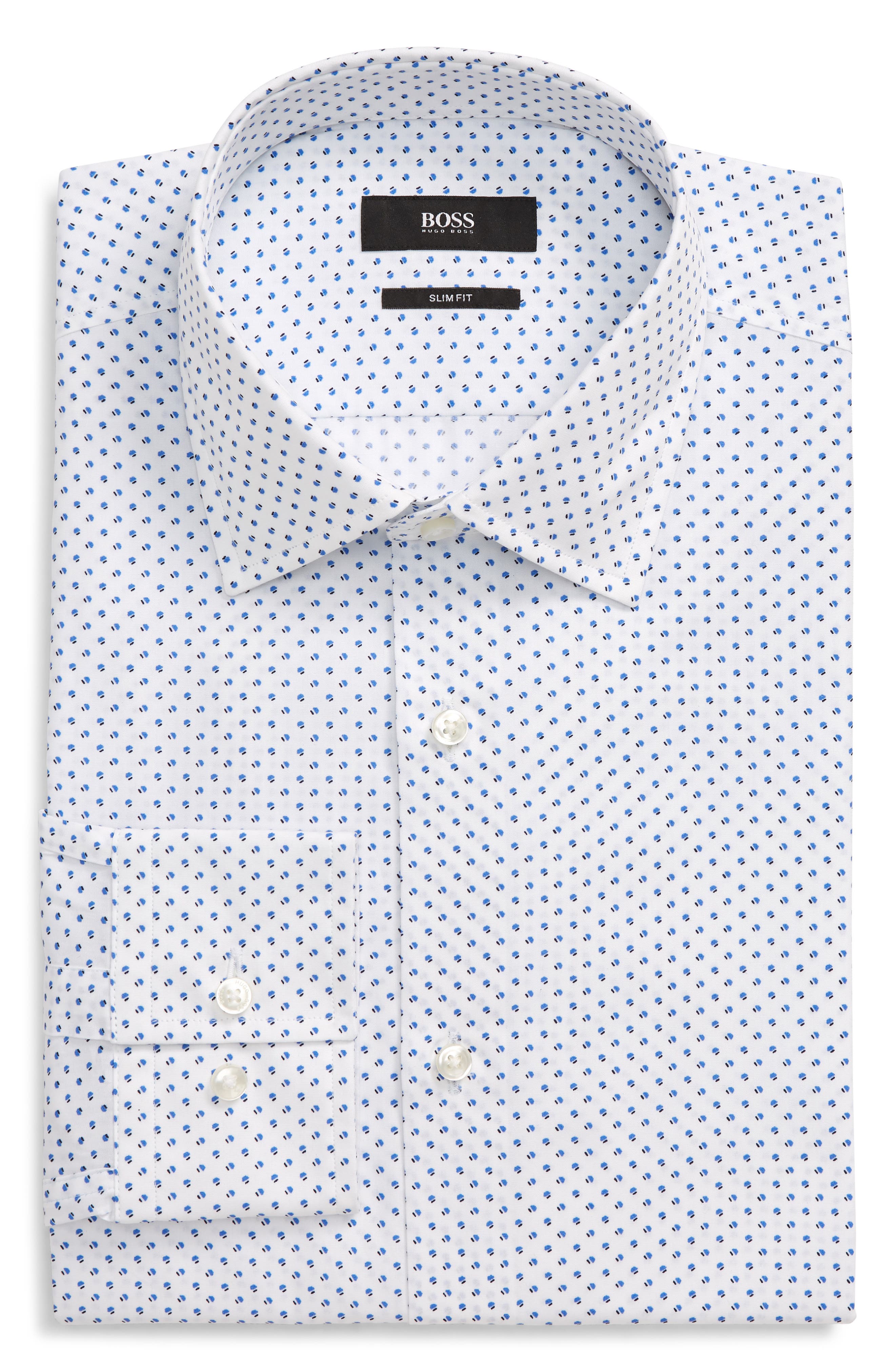 hugo boss slim fit white dress shirt