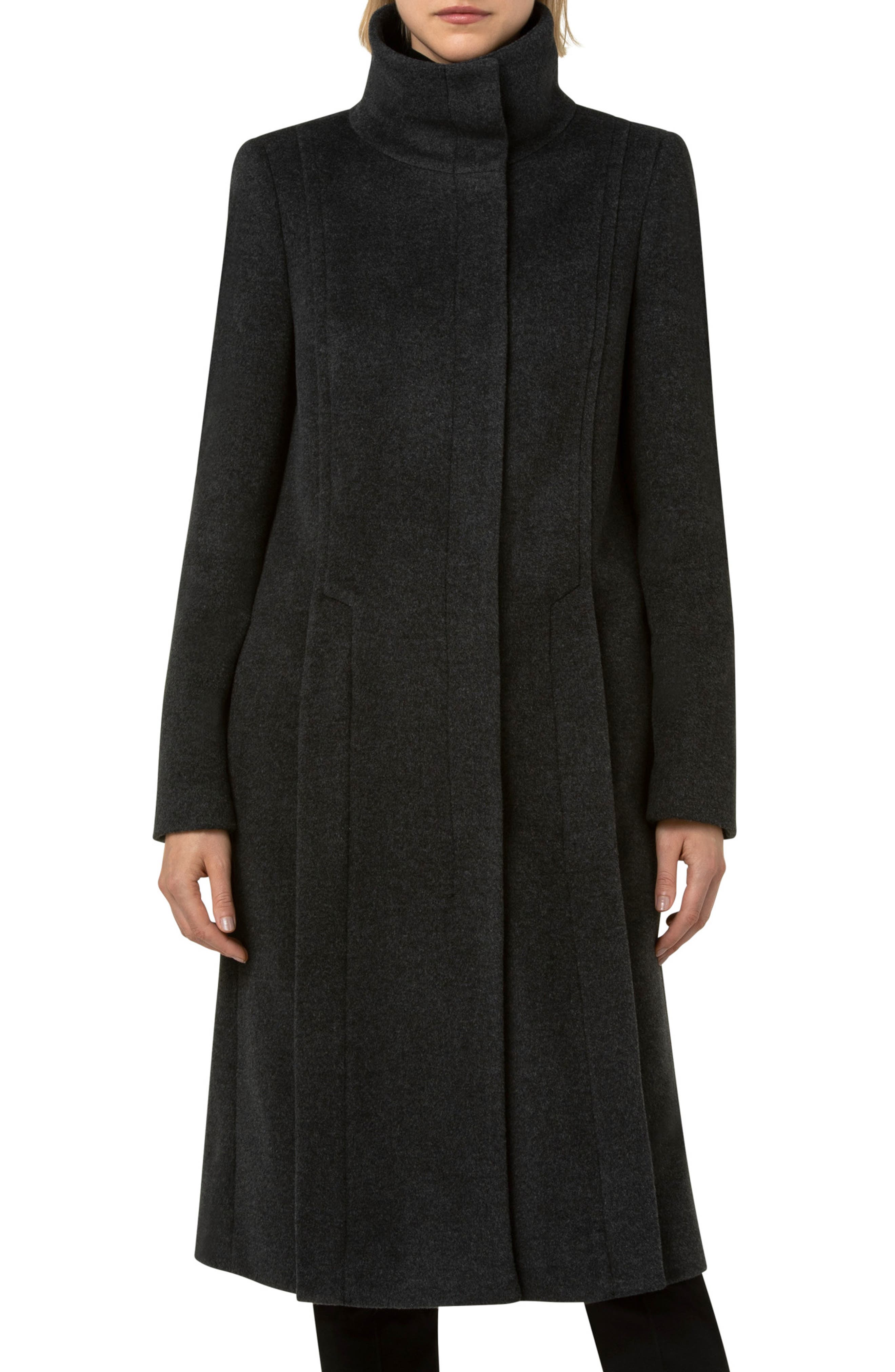 a line wool blend coat