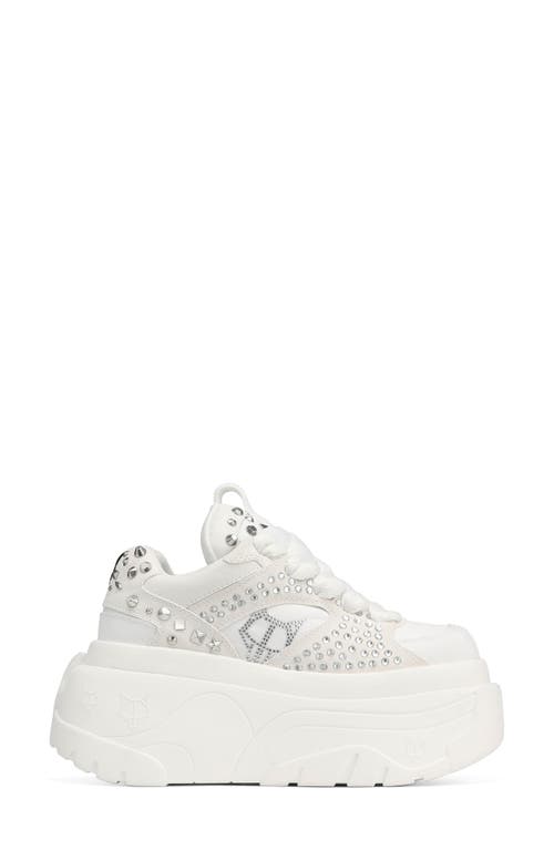 Shop Naked Wolfe Fantasy Platform Sneaker In White Diamond