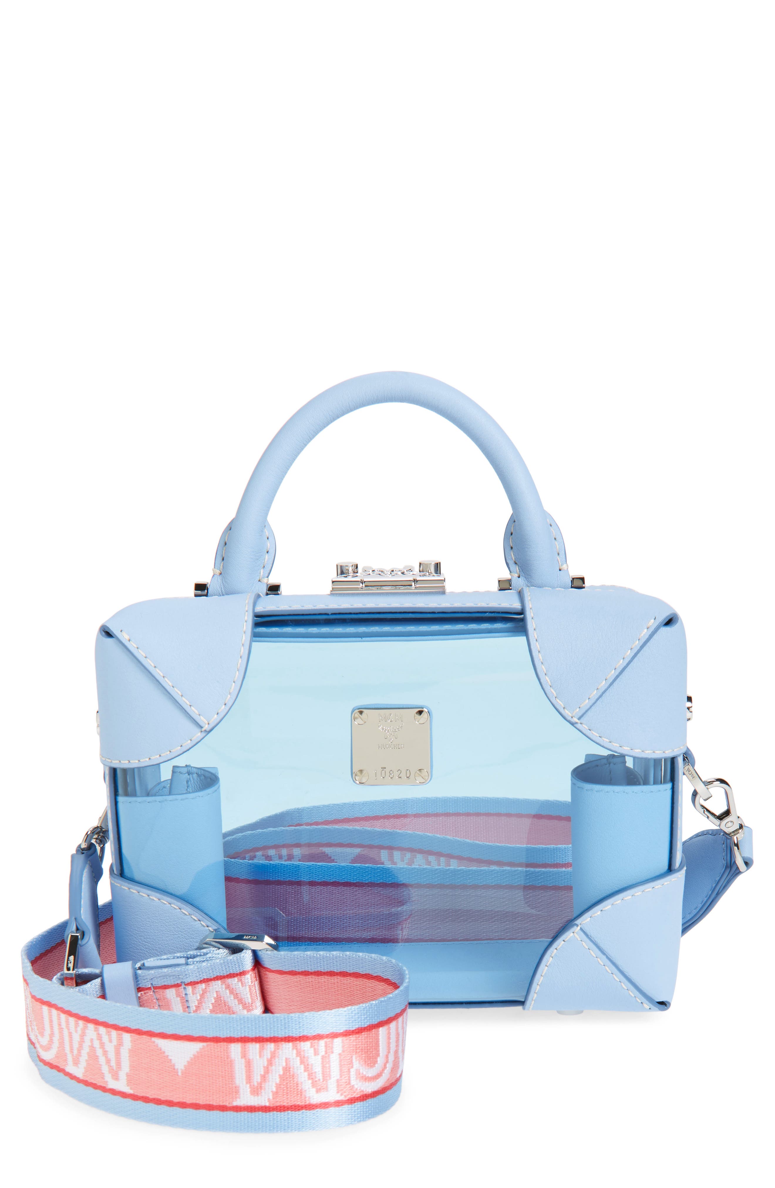 blue transparent bag