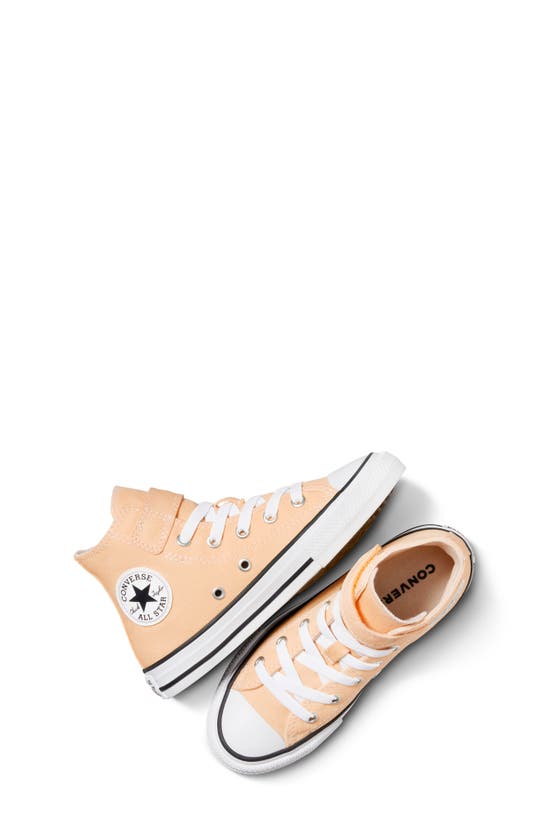 Shop Converse Kids' Chuck Taylor® All Star® 1v High Top Sneaker In Afternoon Sun/ White/ Black