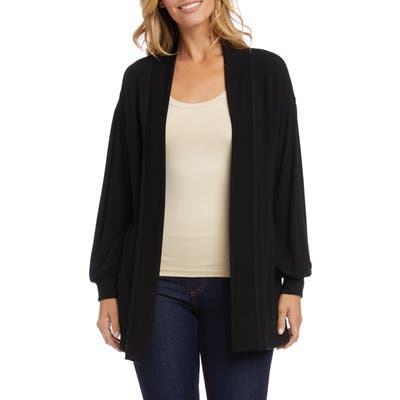 Karen Kane Blouson Sleeve Jersey Cardigan, Black