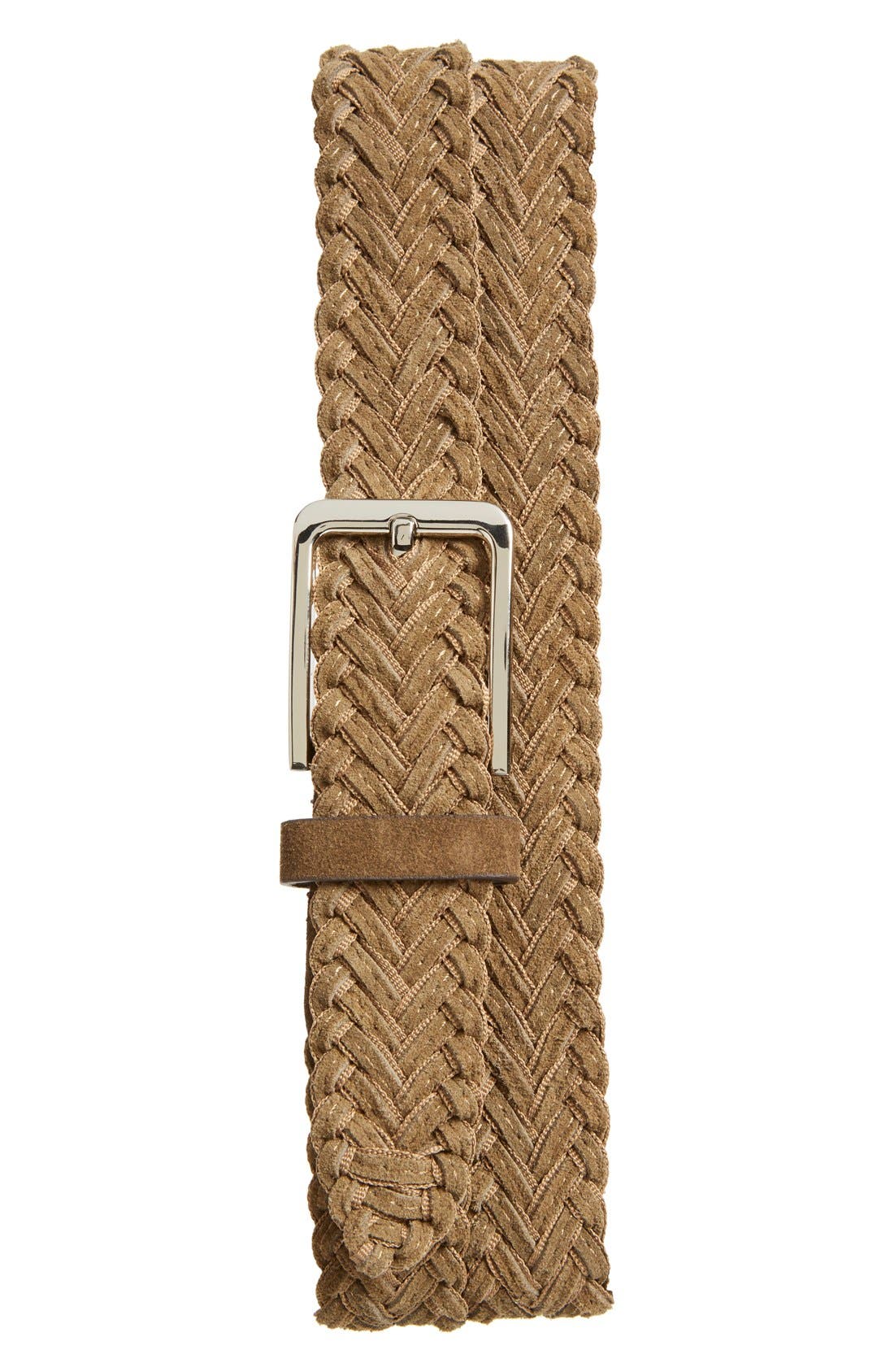 The Tie Bar Suede & Textile Braided Belt Nordstrom