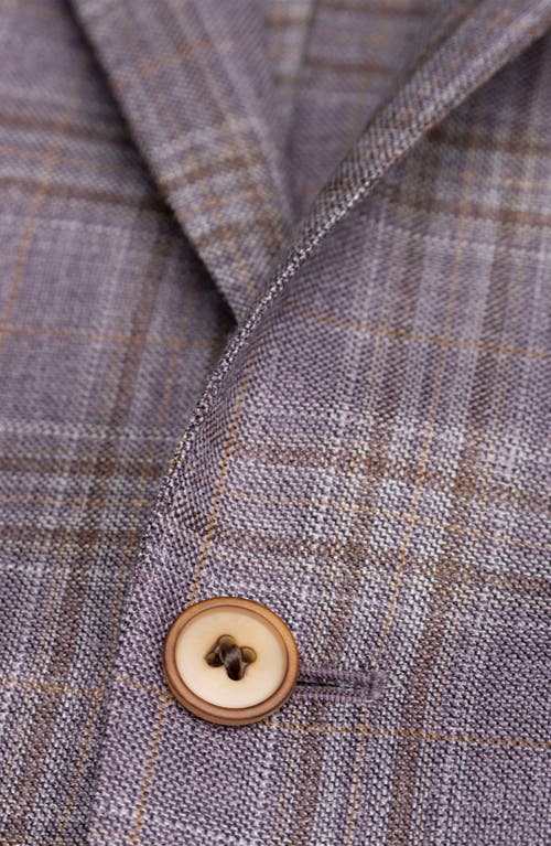 Shop Heritage Gold Lilac Plaid Wool & Silk Blend Sport Coat