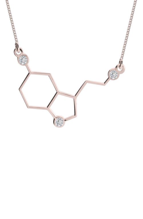 Serotonin Pendant Necklace in Rose Gold Plated