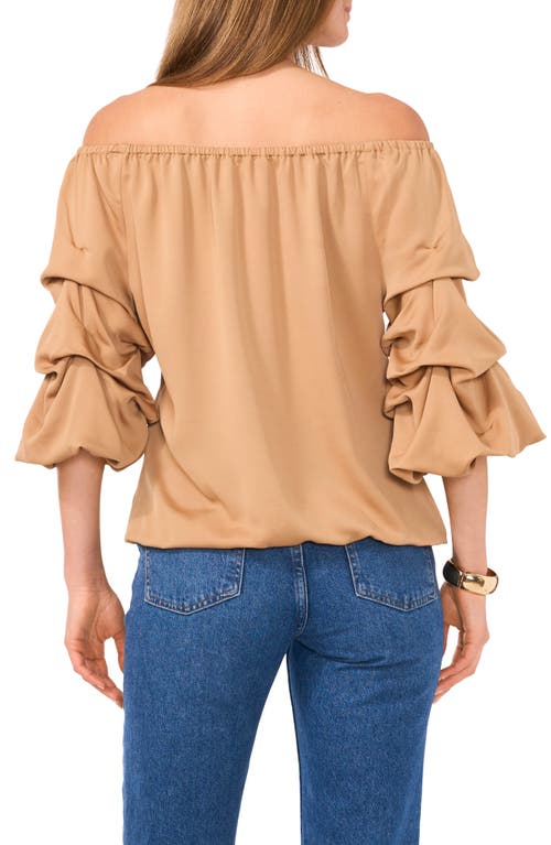 VINCE CAMUTO VINCE CAMUTO OFF THE SHOULDER BUBBLE SLEEVE TOP