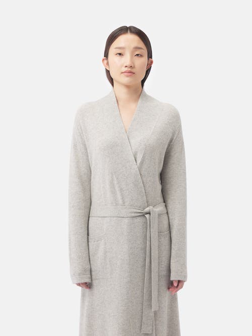 Shop Gobi Cashmere Long Cashmere Robe In Dawn Blue