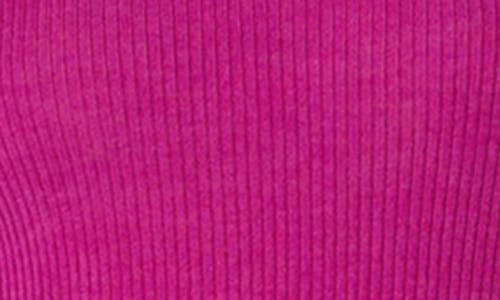 Shop Akris Cashmere & Silk Fine Rib Funnel Neck Sweater In Magenta