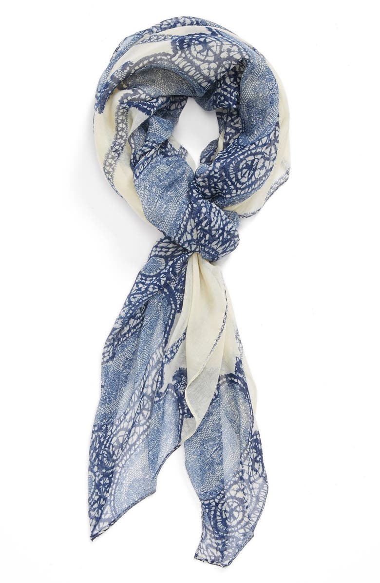 BP. Lace Print Woven Scarf (Juniors) | Nordstrom
