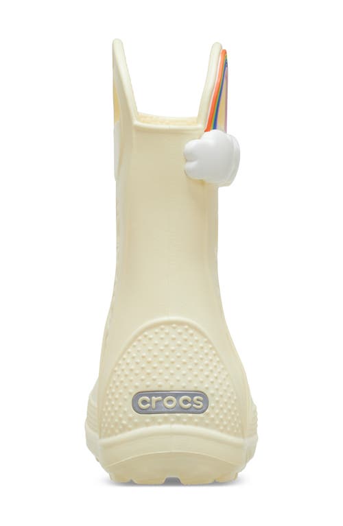 Shop Crocs Kids' Handle It Rain Boot In Buttercream